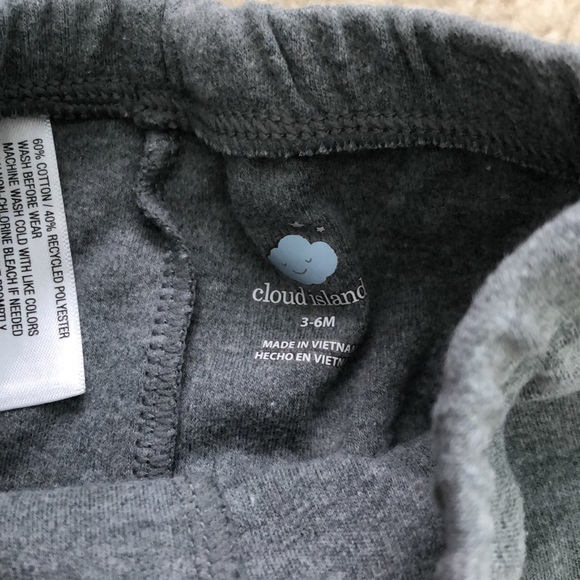 Cloud Island Baby Gray Leggings/Pants - Size 3-6M - Picture 2 of 3